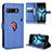 Leather Case Stands Flip Cover Holder BY7 for Asus ROG Phone 3 Blue