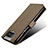 Leather Case Stands Flip Cover Holder BY7 for Asus Zenfone 7 ZS670KS Brown