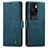 Leather Case Stands Flip Cover Holder C01S for Huawei P60 Pro Blue