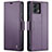 Leather Case Stands Flip Cover Holder C01S for Motorola Moto G Stylus (2023) 4G Purple