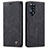 Leather Case Stands Flip Cover Holder C01S for Oppo Reno8 T 4G Black