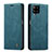 Leather Case Stands Flip Cover Holder C01S for Samsung Galaxy A12 5G Blue