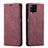 Leather Case Stands Flip Cover Holder C01S for Samsung Galaxy A12 5G Red Wine