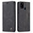 Leather Case Stands Flip Cover Holder C01S for Samsung Galaxy A21s Black