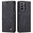 Leather Case Stands Flip Cover Holder C01S for Samsung Galaxy A23 4G Black