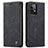 Leather Case Stands Flip Cover Holder C01S for Samsung Galaxy A52 4G Black