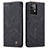 Leather Case Stands Flip Cover Holder C01S for Samsung Galaxy A52s 5G Black