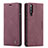 Leather Case Stands Flip Cover Holder C01S for Samsung Galaxy A70S Red Wine