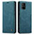 Leather Case Stands Flip Cover Holder C01S for Samsung Galaxy A71 4G A715 Blue