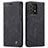Leather Case Stands Flip Cover Holder C01S for Samsung Galaxy A72 4G Black