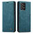 Leather Case Stands Flip Cover Holder C01S for Samsung Galaxy A72 4G Blue