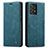 Leather Case Stands Flip Cover Holder C01S for Samsung Galaxy A72 5G Blue