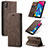 Leather Case Stands Flip Cover Holder C01S for Samsung Galaxy M10