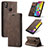 Leather Case Stands Flip Cover Holder C01S for Samsung Galaxy M20