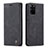 Leather Case Stands Flip Cover Holder C01S for Samsung Galaxy S20 Plus Black