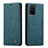 Leather Case Stands Flip Cover Holder C01S for Samsung Galaxy S20 Plus Blue