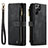 Leather Case Stands Flip Cover Holder C01S for Samsung Galaxy S23 Ultra 5G