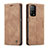 Leather Case Stands Flip Cover Holder C01S for Xiaomi Mi 10T Pro 5G Light Brown