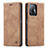 Leather Case Stands Flip Cover Holder C01S for Xiaomi Mi 11T 5G Light Brown