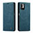 Leather Case Stands Flip Cover Holder C01S for Xiaomi POCO M3 Pro 5G Blue