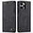 Leather Case Stands Flip Cover Holder C01S for Xiaomi Poco M6 Pro 5G Black