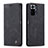 Leather Case Stands Flip Cover Holder C01S for Xiaomi Redmi Note 10 Pro 4G Black