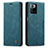 Leather Case Stands Flip Cover Holder C01S for Xiaomi Redmi Note 10 Pro 5G Blue