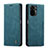 Leather Case Stands Flip Cover Holder C01S for Xiaomi Redmi Note 10S 4G Blue