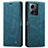 Leather Case Stands Flip Cover Holder C01S for Xiaomi Redmi Note 12 4G Blue