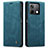 Leather Case Stands Flip Cover Holder C01S for Xiaomi Redmi Note 13 5G Blue