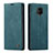 Leather Case Stands Flip Cover Holder C01S for Xiaomi Redmi Note 9S Blue