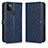 Leather Case Stands Flip Cover Holder C01X for Google Pixel 5a 5G Blue