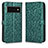 Leather Case Stands Flip Cover Holder C01X for Google Pixel 6 Pro 5G Green