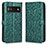 Leather Case Stands Flip Cover Holder C01X for Google Pixel 6a 5G Green