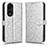 Leather Case Stands Flip Cover Holder C01X for Huawei Honor X5 Plus Silver