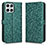 Leather Case Stands Flip Cover Holder C01X for Huawei Honor X8 4G Green