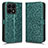 Leather Case Stands Flip Cover Holder C01X for Huawei Honor X8a 4G Green