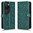 Leather Case Stands Flip Cover Holder C01X for Huawei P60 Art Green