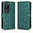 Leather Case Stands Flip Cover Holder C01X for Huawei P60 Pro Green