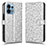 Leather Case Stands Flip Cover Holder C01X for Motorola Moto Edge 40 Pro 5G Silver