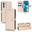 Leather Case Stands Flip Cover Holder C01X for Motorola MOTO G52