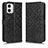 Leather Case Stands Flip Cover Holder C01X for Motorola Moto G53j 5G Black