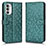 Leather Case Stands Flip Cover Holder C01X for Motorola Moto G82 5G Green