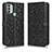 Leather Case Stands Flip Cover Holder C01X for Nokia C31 Black