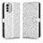 Leather Case Stands Flip Cover Holder C01X for Nokia G60 5G Silver