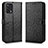 Leather Case Stands Flip Cover Holder C01X for Oppo A95 4G Black