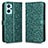 Leather Case Stands Flip Cover Holder C01X for Oppo A96 4G Green