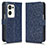 Leather Case Stands Flip Cover Holder C01X for Oppo Find N2 5G Blue