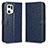 Leather Case Stands Flip Cover Holder C01X for Oppo Find X5 Pro 5G Blue