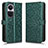 Leather Case Stands Flip Cover Holder C01X for Oppo Reno10 5G Green